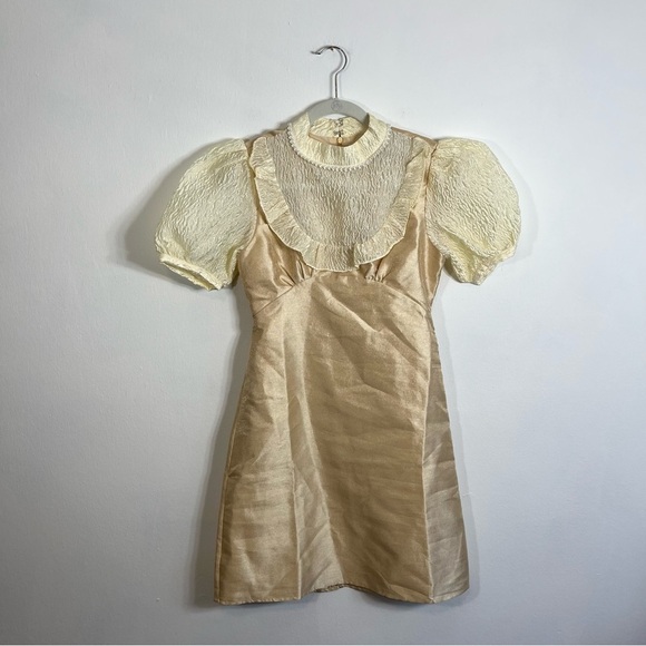 Sister Jane DREAM Mariana Contrast Mini Dress Gold Small - Picture 6 of 9